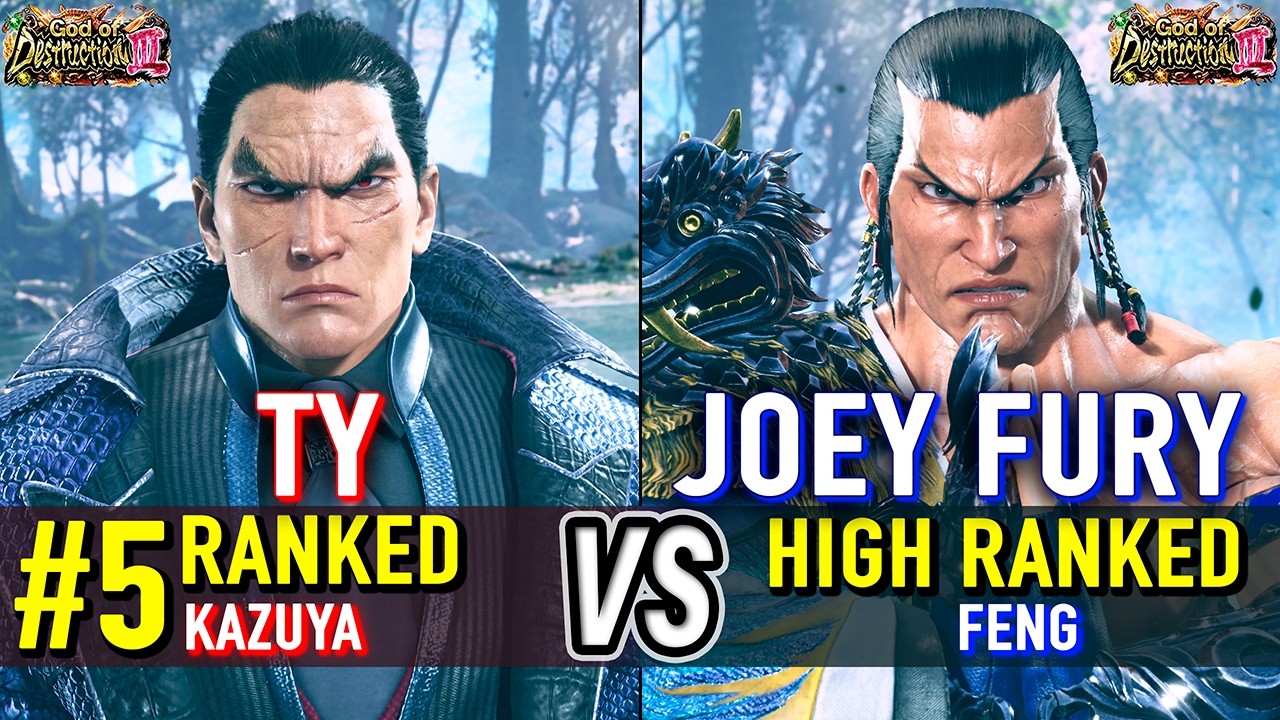 T8 🔥 TY (#5 Ranked Kazuya) vs JOEY FURY (Feng) 🔥 Tekken 8 High Level Gameplay