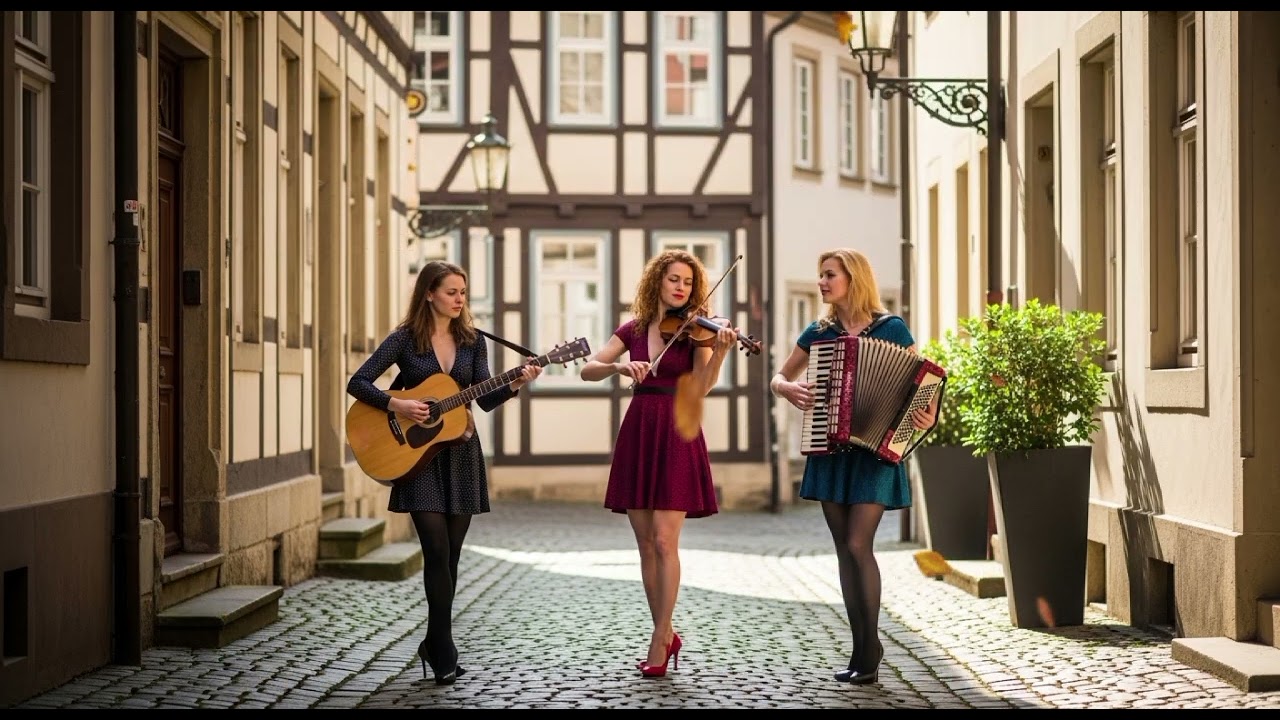 Golden Echoes of the Alps – German Accordion Sunset