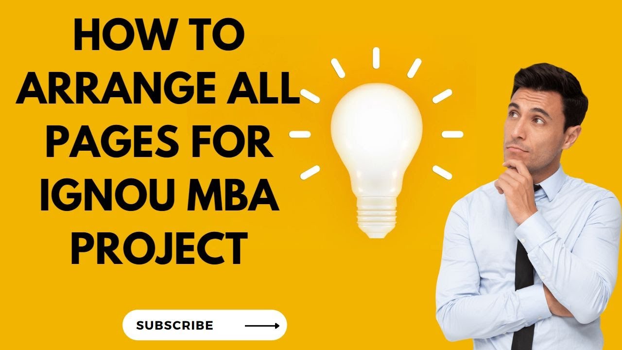 HOW TO ARRANGE ALL PAGES FOR IGNOU MBA PROJECT REPORT ||MBA PROJECT || GYAN GATE