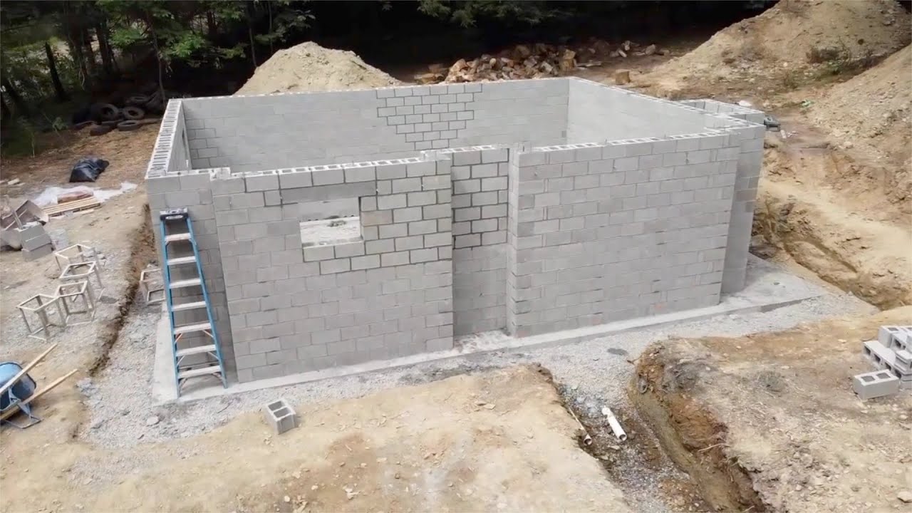 New Cabin Basement Build 4 Minute Timelapse