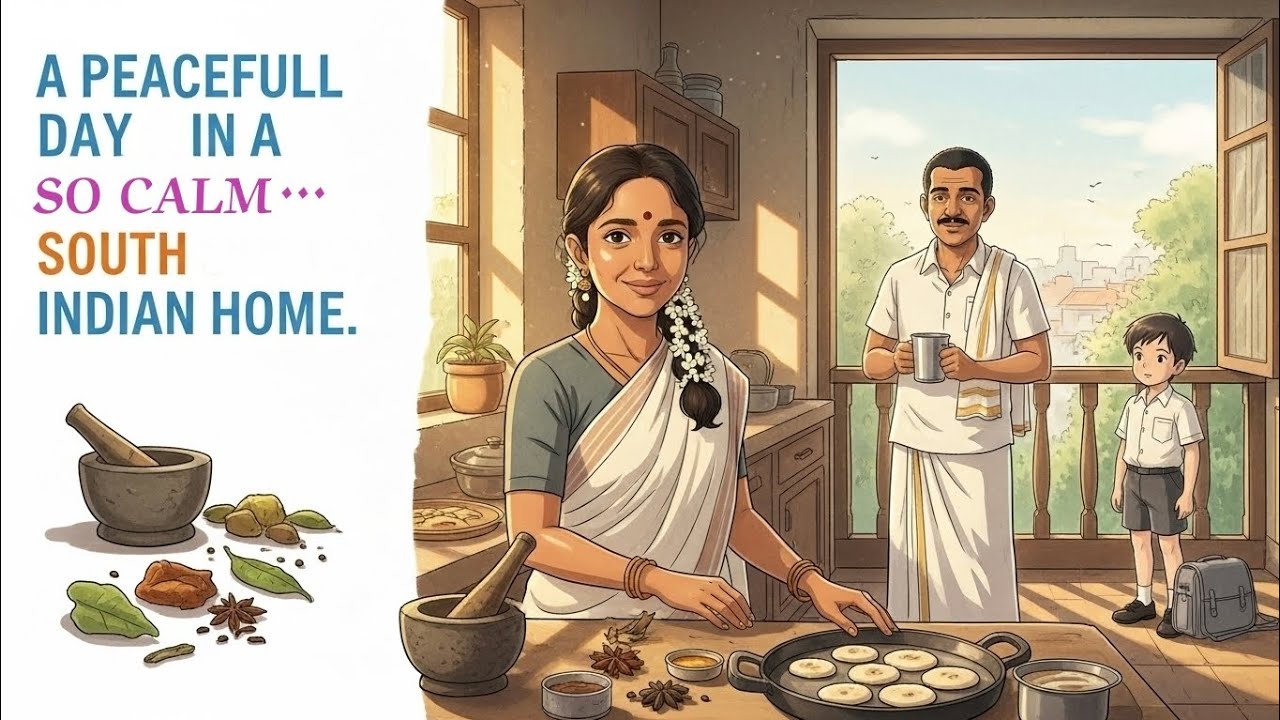 “Calm Living in a South Indian City Home | Ghibli-Style ASMR” |