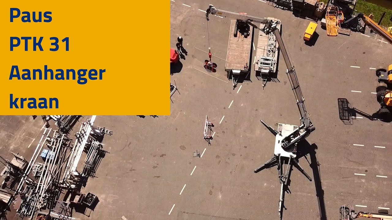 PTK 31 aanhanger kraan in actie bij Hoogwerkservice