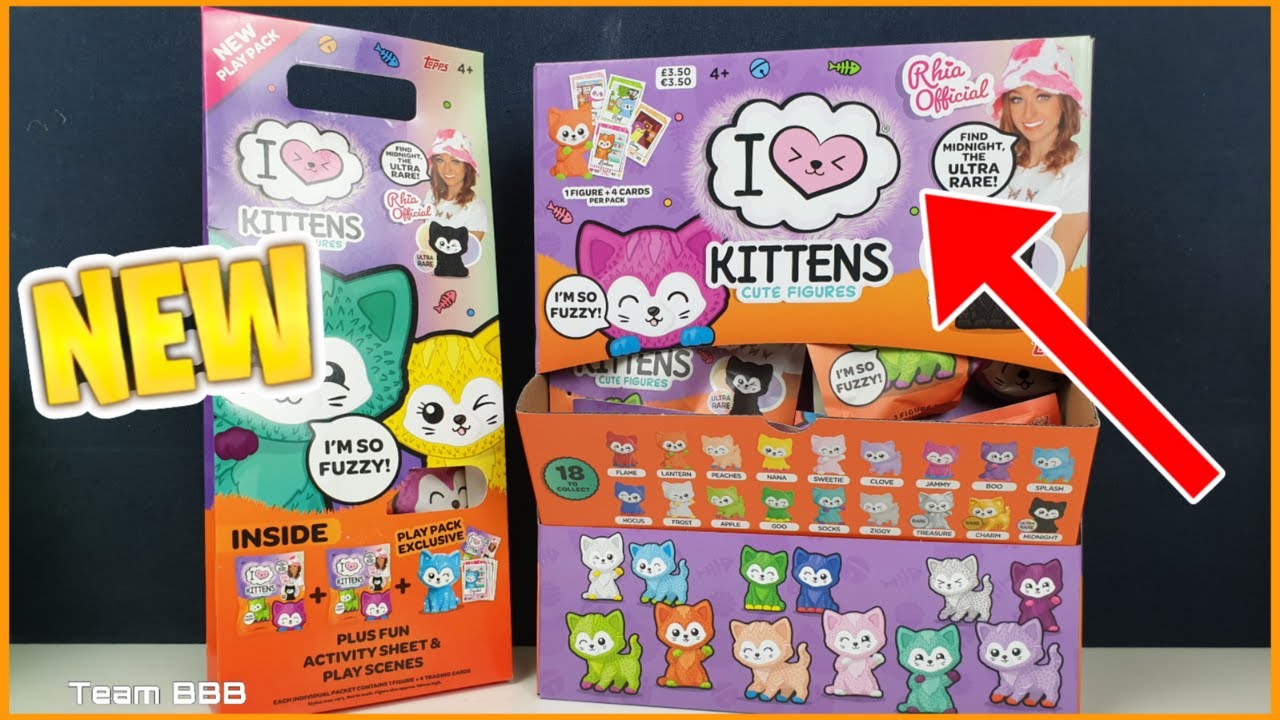 NEW I LOVE KITTENS! With Trading Cards! FULL BOX 2025 Collectors Play Pack