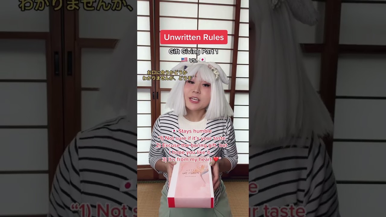 Unwritten Rule: How to HUMBLY give gifts in Japanese