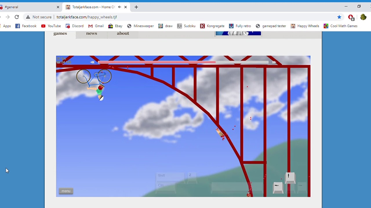 Happy Wheels - Speed Bridge Former World Record 12.93