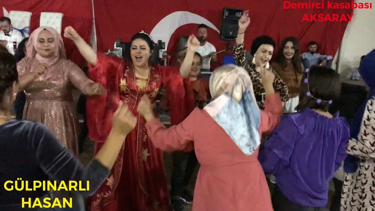 COŞKU DOLU EĞLENCELİ BİR DÜĞÜN AKSARAY DEMİRCİ KASABASI-GÜLPINARLI HASAN FARKIYLA 2019-