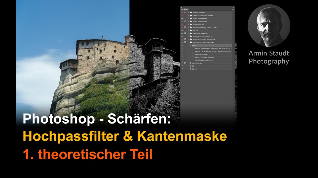 Photoshop - Schärfen: Hochpassfilter & Kantenmaske - 1. theoretischer Teil