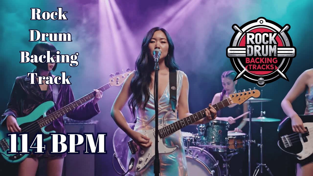 114 BPM Rock Drum Backing Track | Upbeat Indie Rhythm