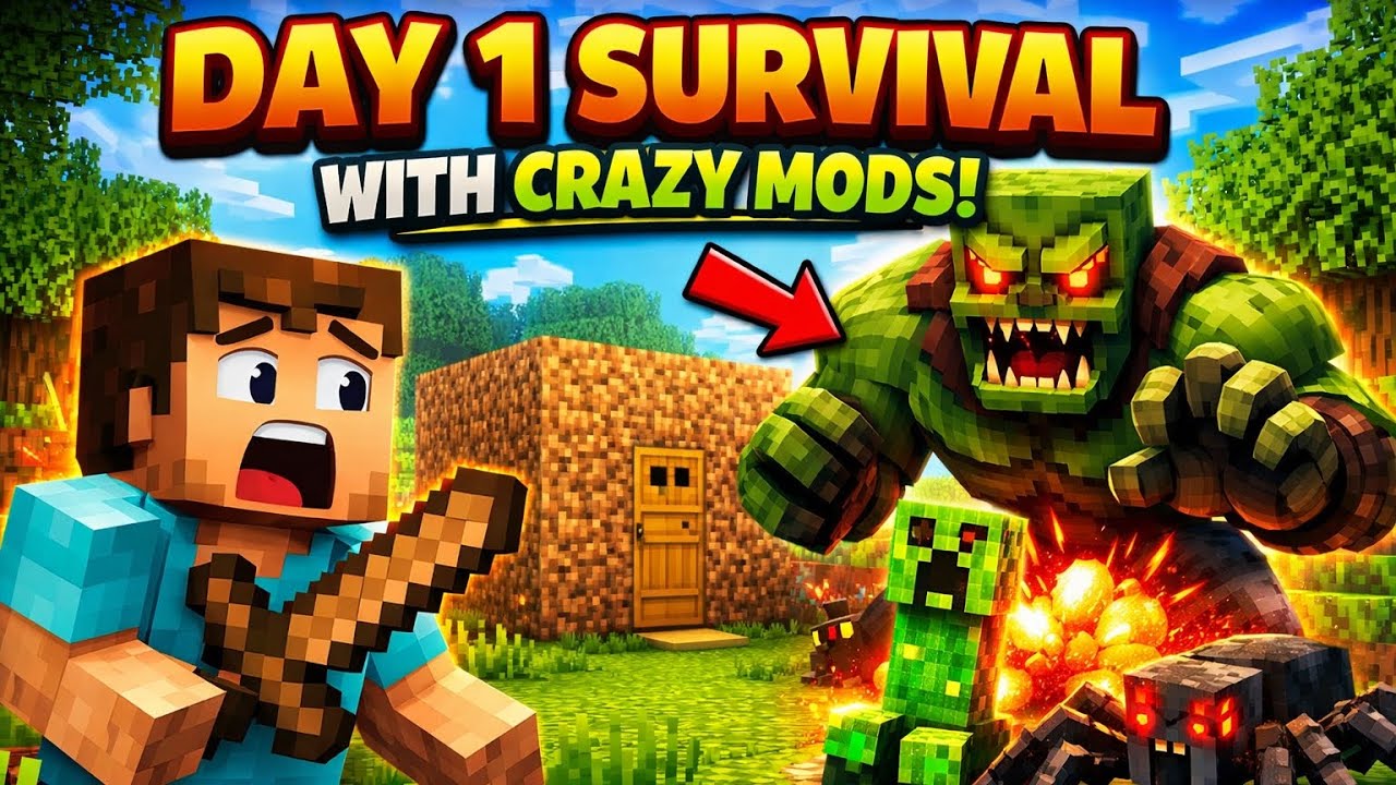 Minecraft Survival Series Ep 1 – New World Start! 🔥