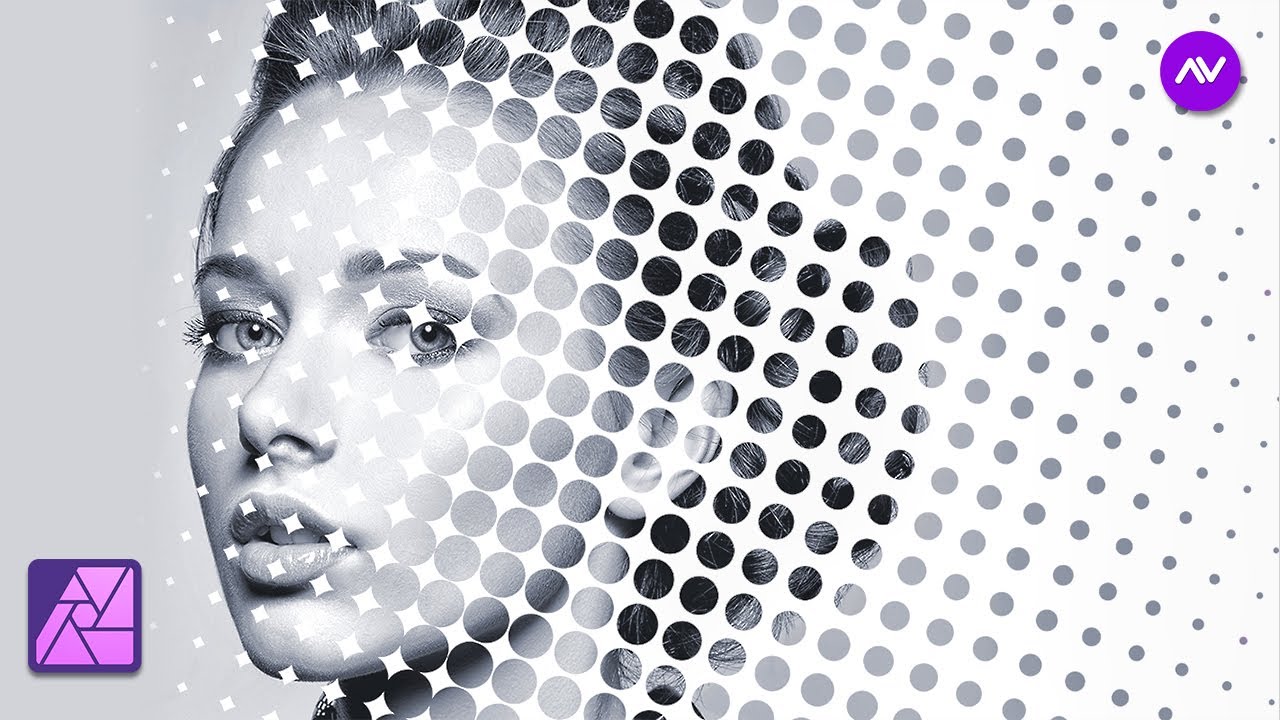 How To Make Dotted Halftone Effect in Affinity Photo | Affinity Photo Tutorial |