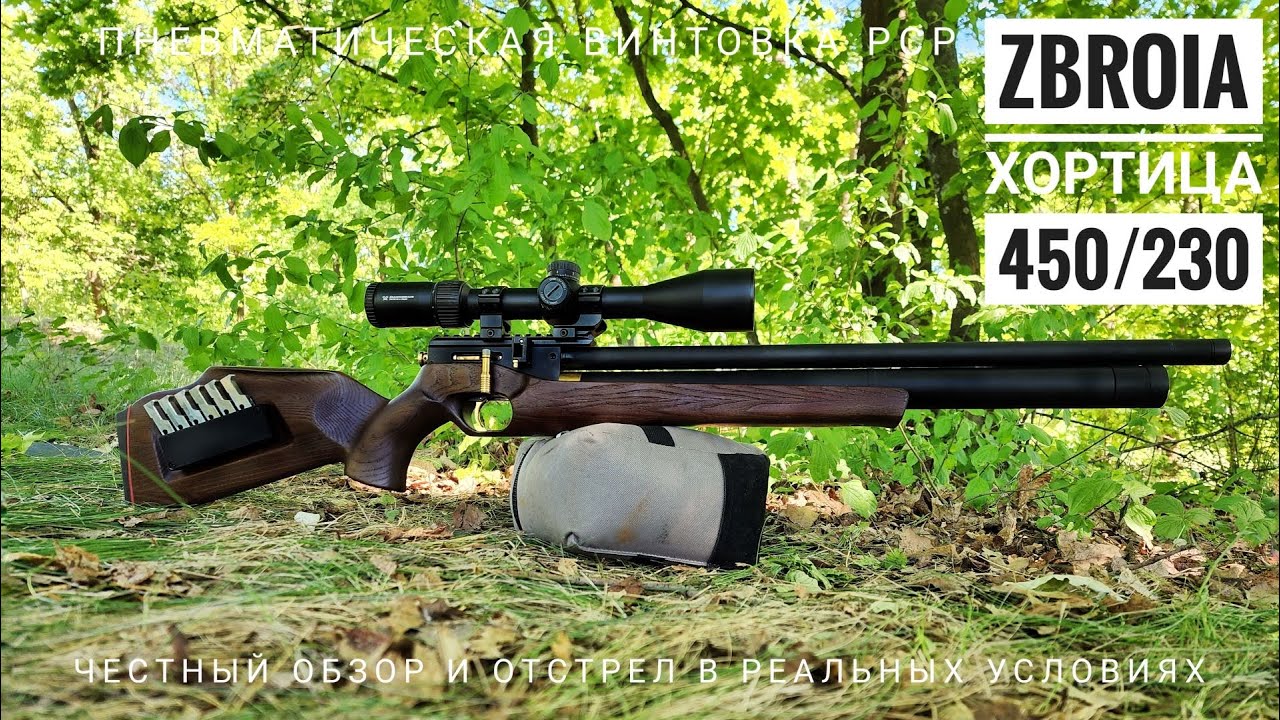 Пневматическая винтовка Zbroia Хортица 450/230. Честный обзор, полевой тест, оценки.