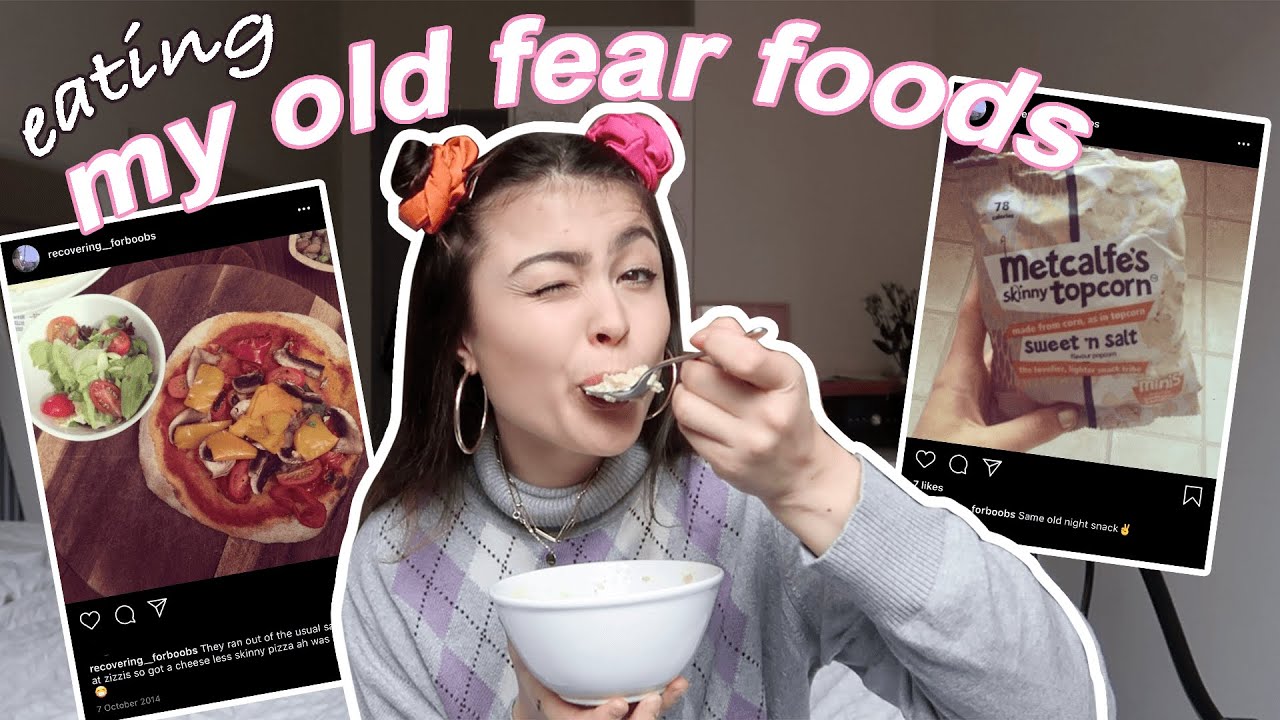 24hrs eating MY OLD fear foods / happy NEDAW