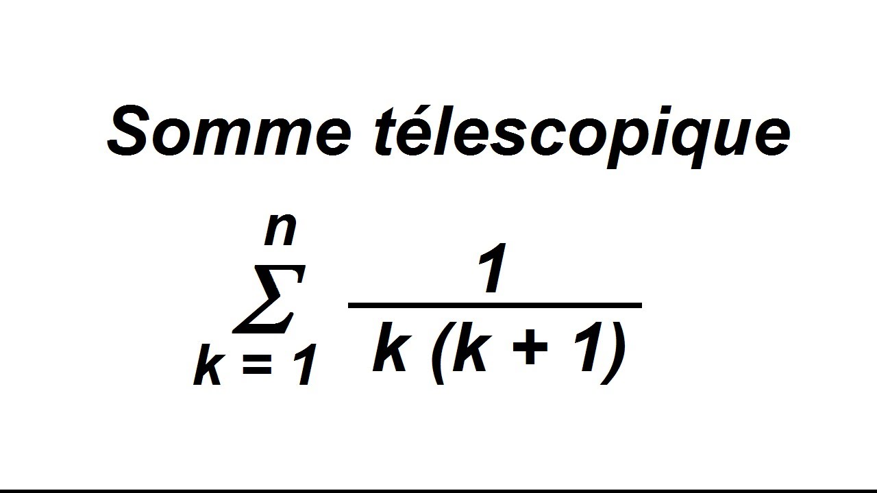 Une somme télescopique classique