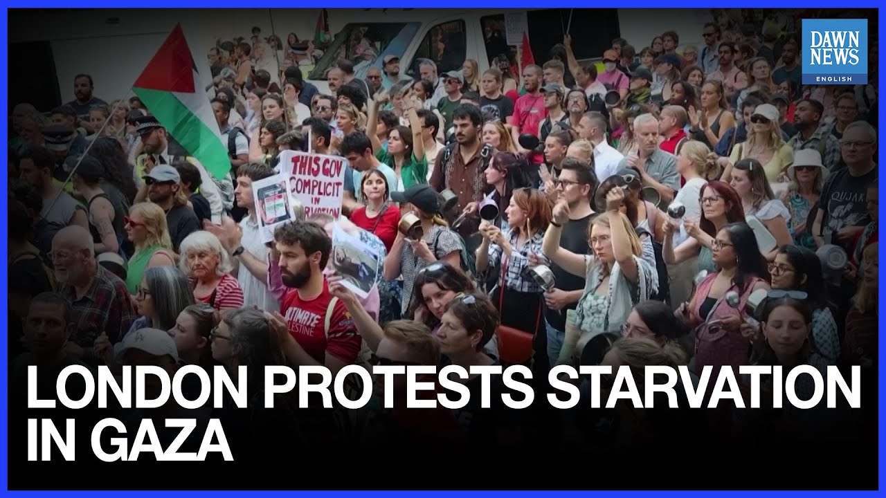 Thousands Protest Gaza Hunger in London | Israel-Made Aid Crisis Sparks Global Outrage