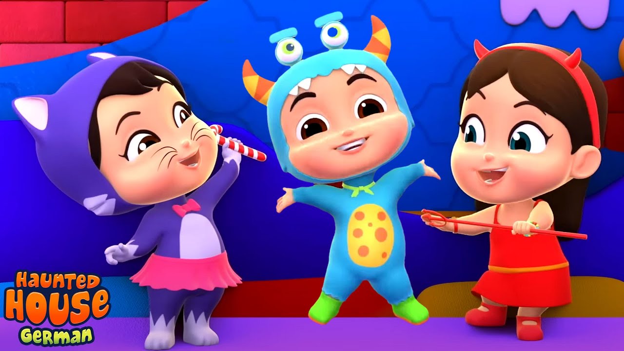 Fünf Kleine Monster Nummernlied und Gruseliges Zeichentrickvideo für Kinder