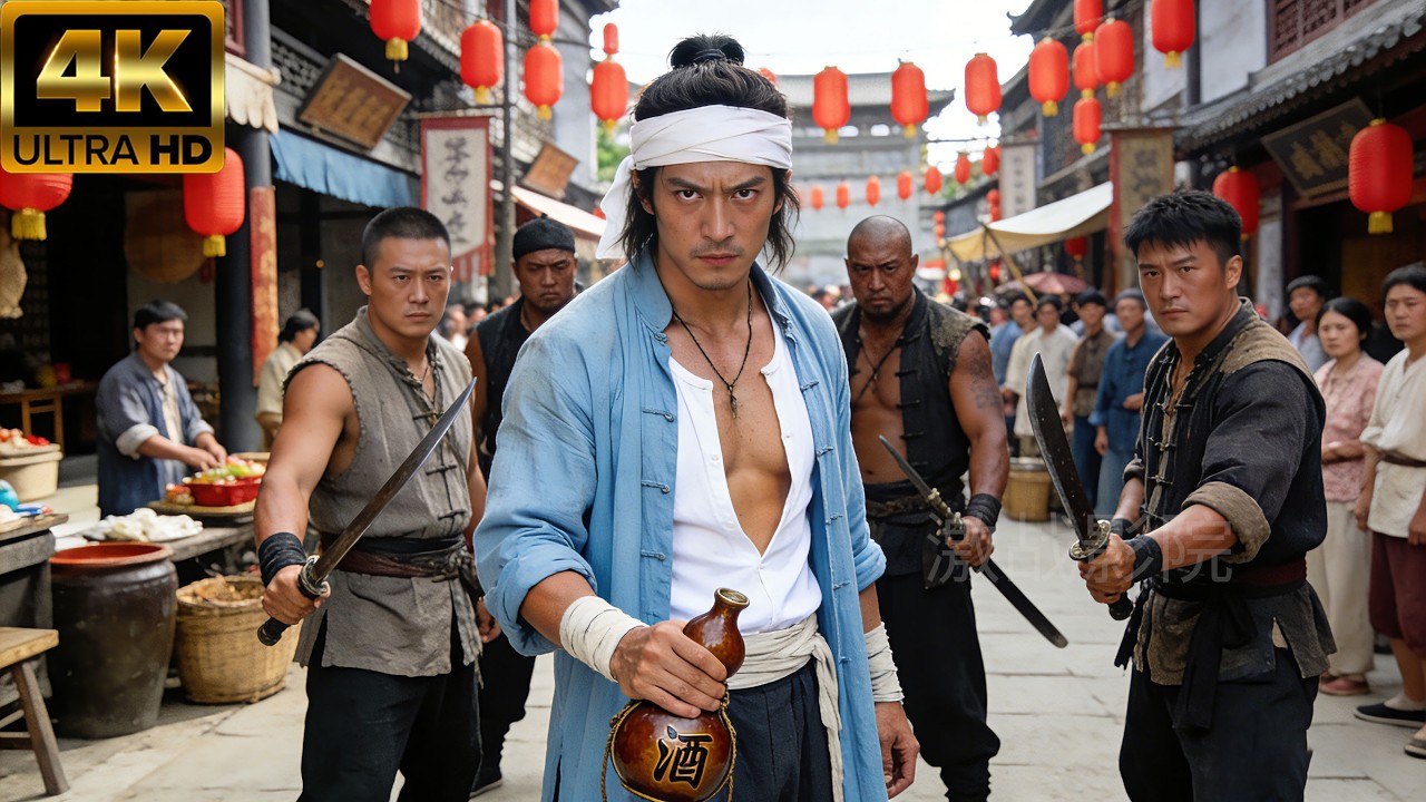 Kung Fu Movie! A bully picks on an old man, but a drunken kid crushes him with Drunken Fist!