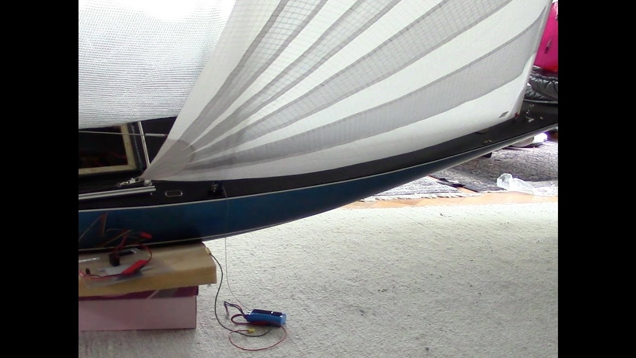 RC Sailing Genoa test settings A-class (sheeting? look at the comments)