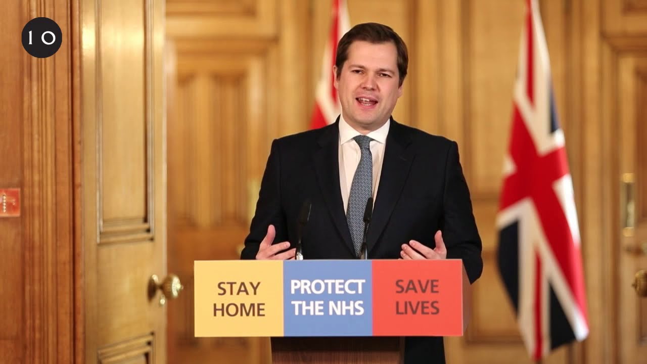 Secretary of State Robert Jenrick hosts the coronavirus press conference (29 March 2020)