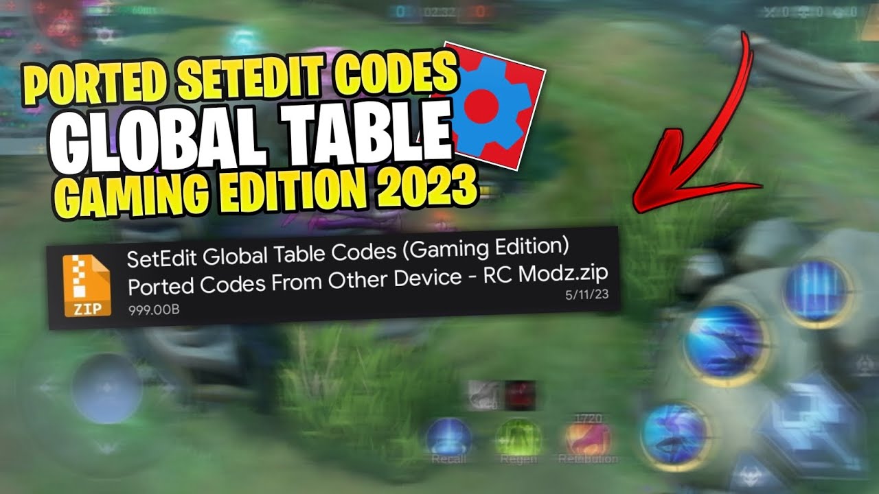 SetEdit Codes Gaming Edition | Global Tables Codes | Ported Codes High End Device - RC Modz