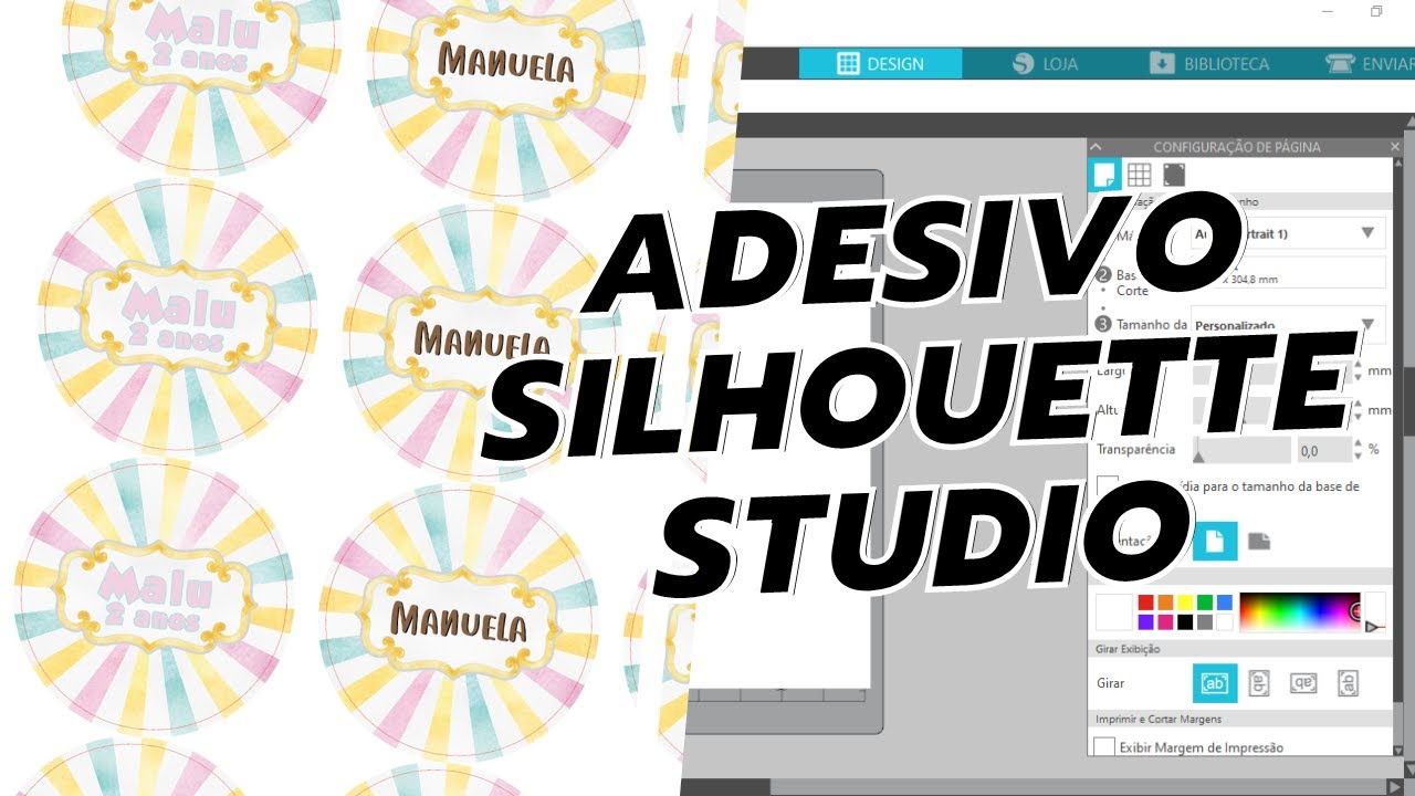 Silhouette Studio Iniciantes | Passo a passo Tag/Adesivo para Latinha Circo Rosa