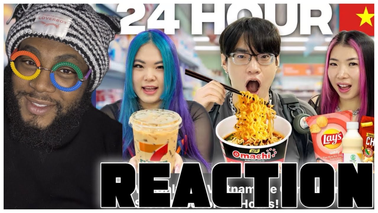 KREW Only Eats Vietnamese Convenience Store Food for 24 Hours! | REACTION 