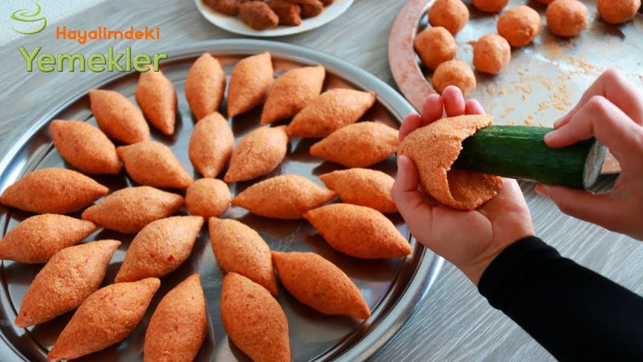 DAĞILMAYAN ÇATLAMAYAN EN KOLAY İÇLİ KÖFTE TARİFİNİ YAPTIM ✅SALATALIKLA İÇLİ KÖFTE AÇTIM💯