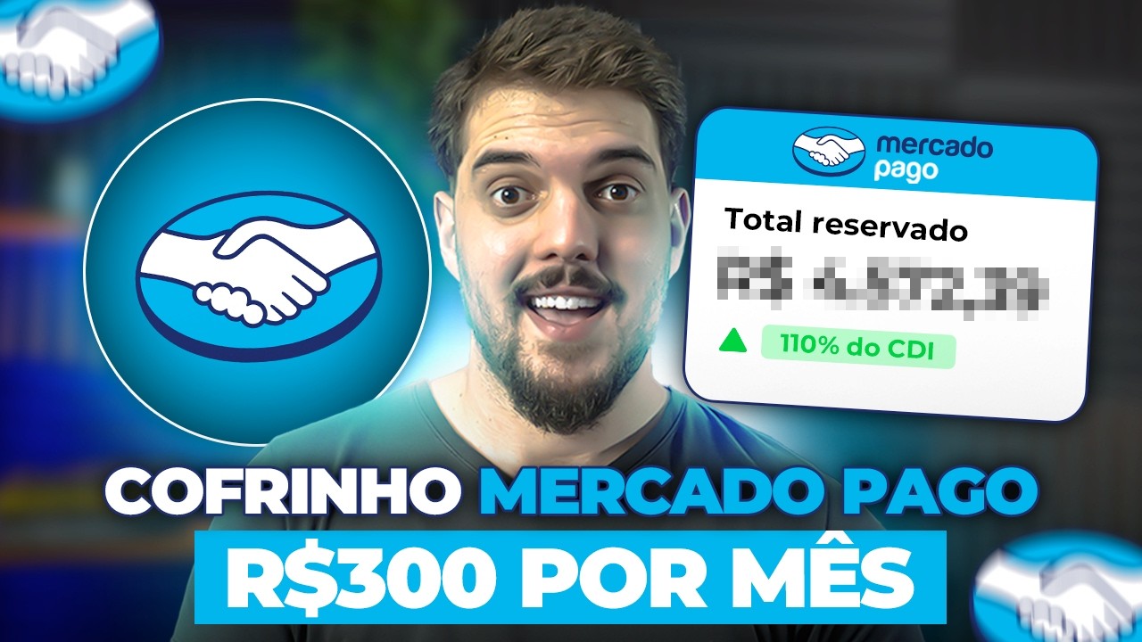Quanto rende R$300 POR MÊS nos COFRINHOS do MERCADO PAGO? Vale a Pena Investir? (Investimento)