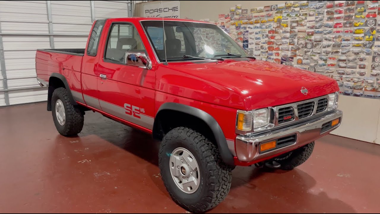 1993 Nissan Hardbody SE V6 4x4 1-Family Owned All Original 96k Miles Active Red Mint Condition!