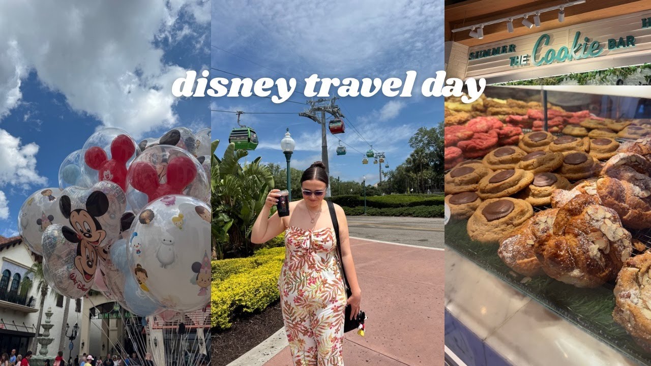 ☀️disney world vlog! travel day, pop century resort, skyliner hopping, disney springs, raglan road