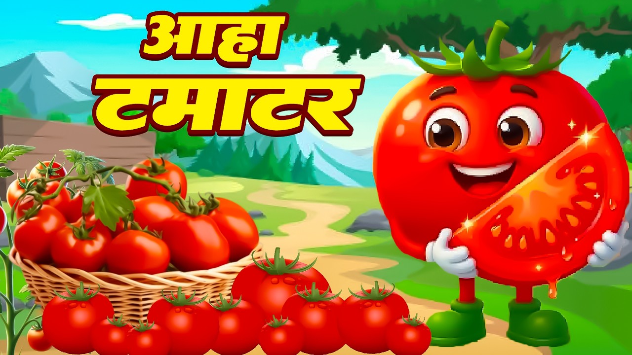 Aaha Tamatar Bade Mazedar | आहा टमाटर | Popular Rhymes For Children | Hindi Rhymes & Kids Song