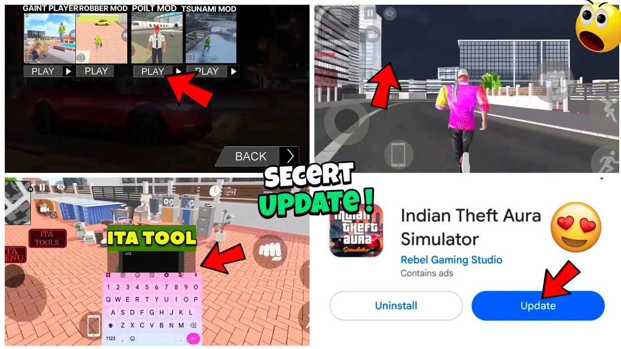 Finally! Indian Theft Aura Simulator New Update 😍| Ita Tool + Night Mode 😮 | Indian theft auto 