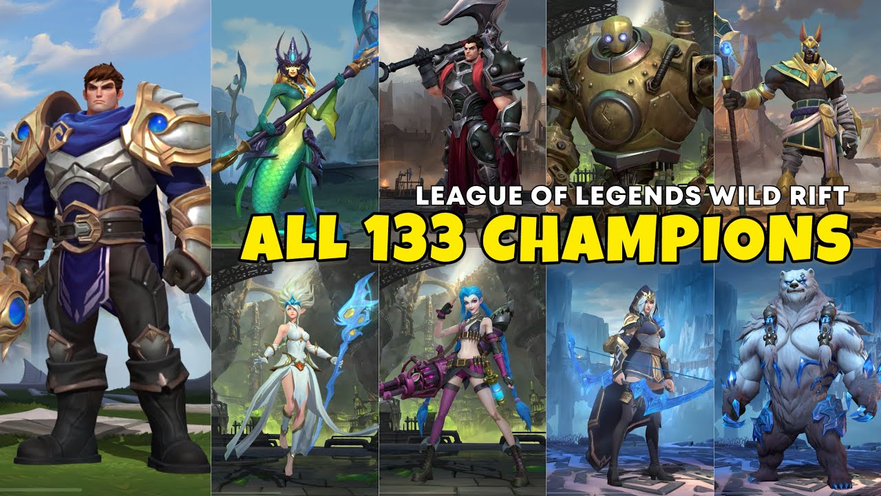 All 133 Champions in League of Legends: Wild Rift (Release–Latest)