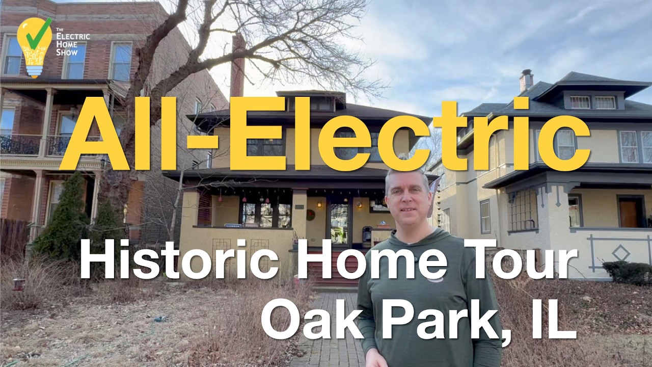 All-Electric 107-year old historic home tour in Oak Park, Illinois