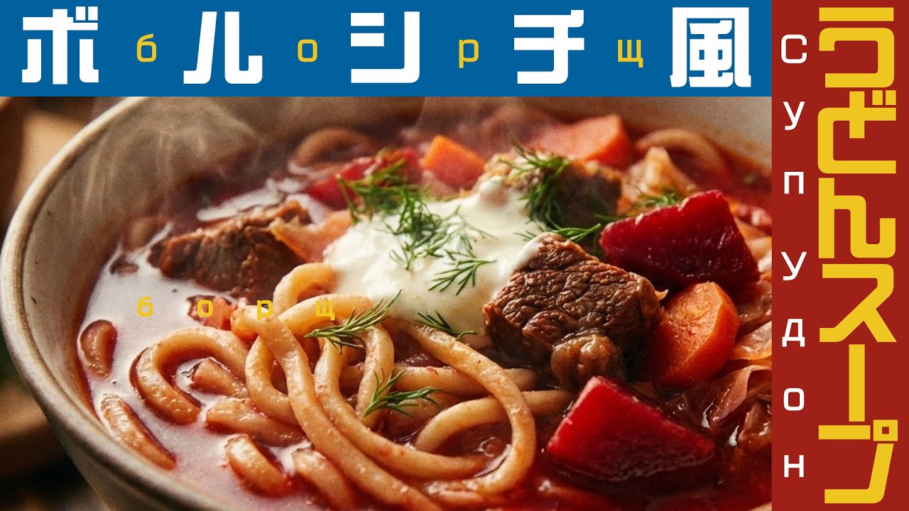 ボルシチ風うどんスープ（ナターシャ流うどんかぞえうた） |  Udon Borscht Soup Folk Song 【 ヒガシマル うどんスープ CMソング、カバー 】