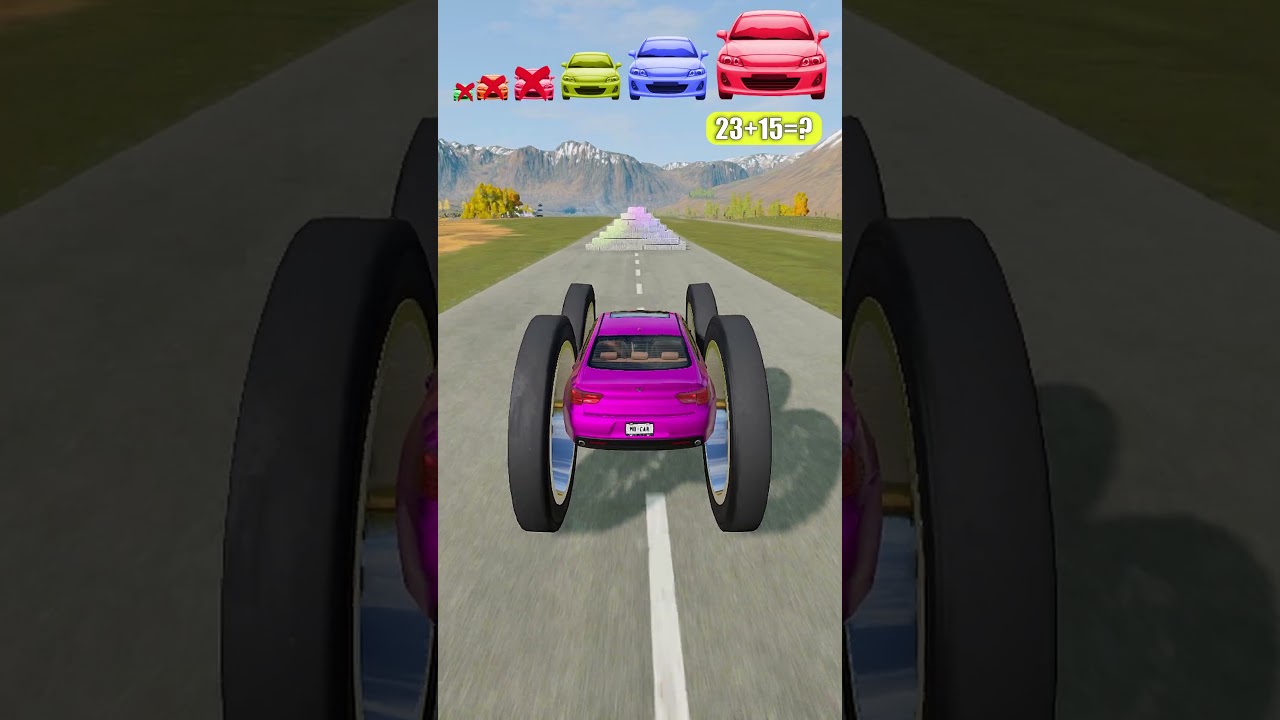 Big Cars and Small Cars vs 20 iron wall &ndash; Who Breaks First?! 💥🚗🔥 #shorts