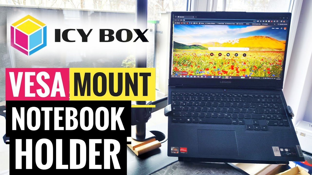 ICY BOX IB-MSA101-LH 💥 VESA Mount Notebook Holder