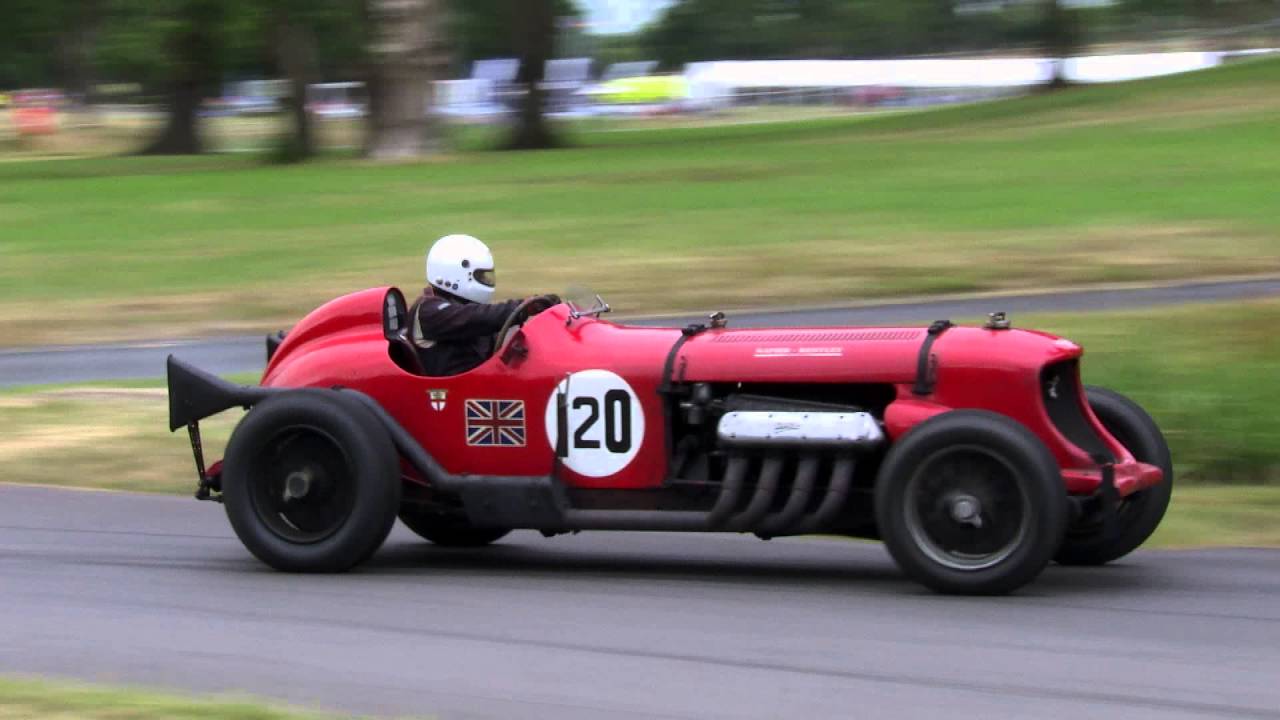 Chris Williams in the Fearsome Napier-Bentley at the 2015 Chateau Impney Hill Climb