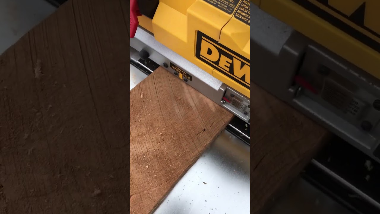 Milling Rough Cut Lumber #woodworking #planing #planingwood #dewalt #cherry #diy