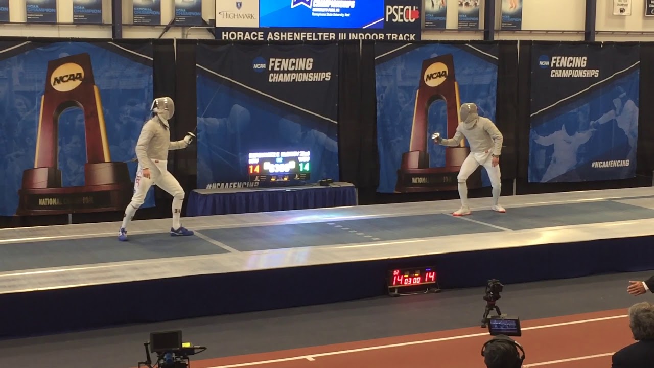 2018 NCAA Fencing Championships - Men&rsquo;s Saber Final Touch - Elsissy (WSU) vs Dershwitz (Harvard)