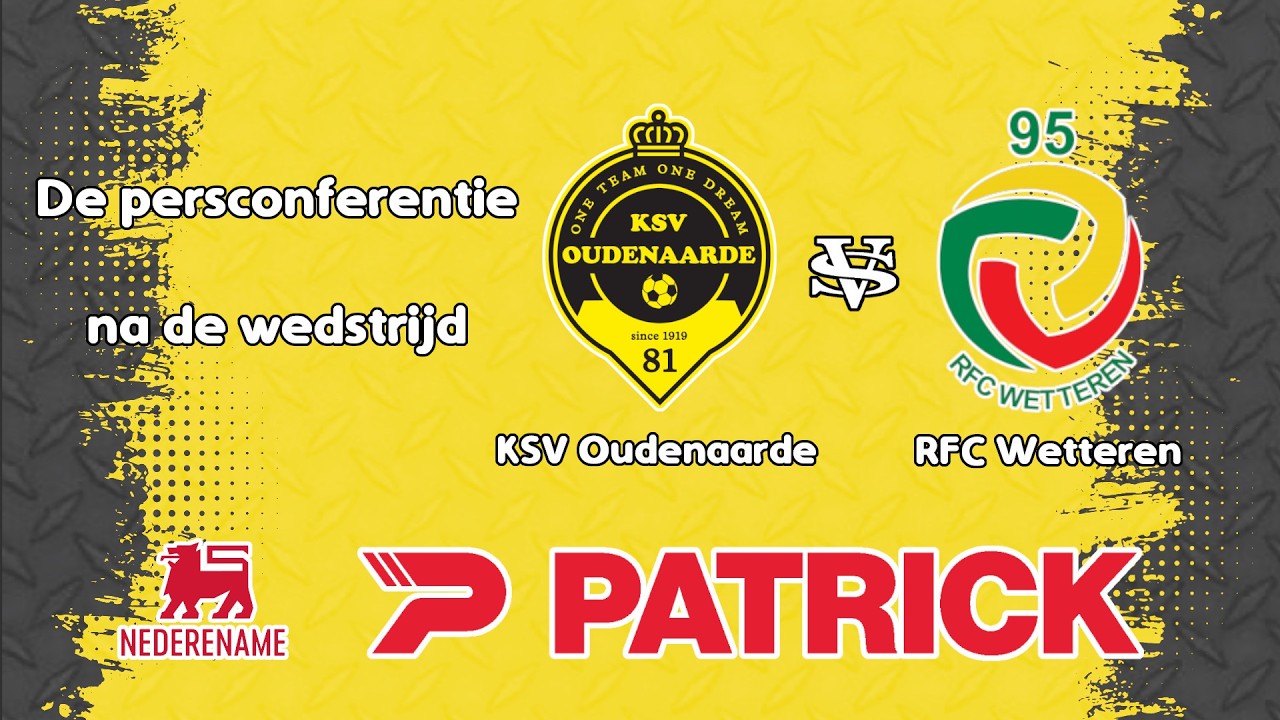 De persconferentie na de wedstrijd KSV Oudenaarde - RFC Wetteren