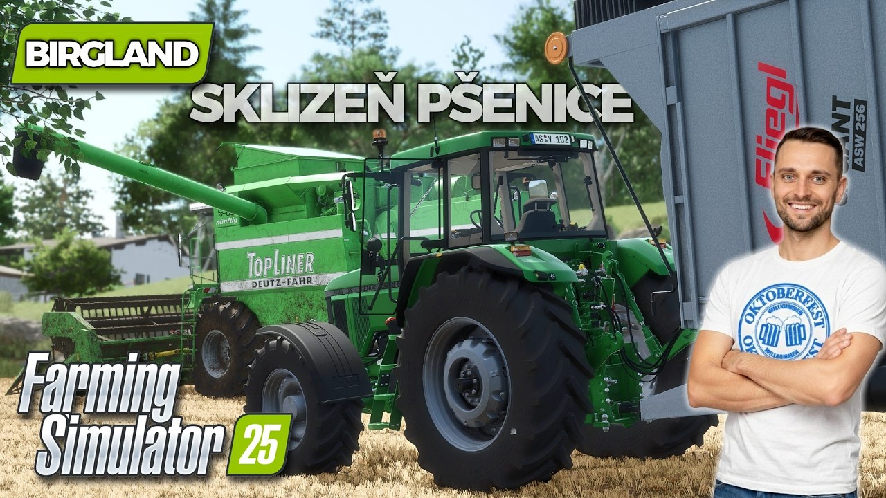 FS25 | Birgland #02 | SKLÍZÍM PŠENICI v Bavorsku! 🌾 Deutz Fahr TopLiner v akci| Let’s Play