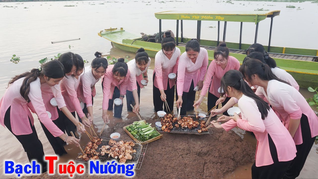 Bạch Tuộc Nướng trên Bãi Sông Thật Ngon, Cám Ơn Tấm Lòng của Bà Ngoại Bé #41