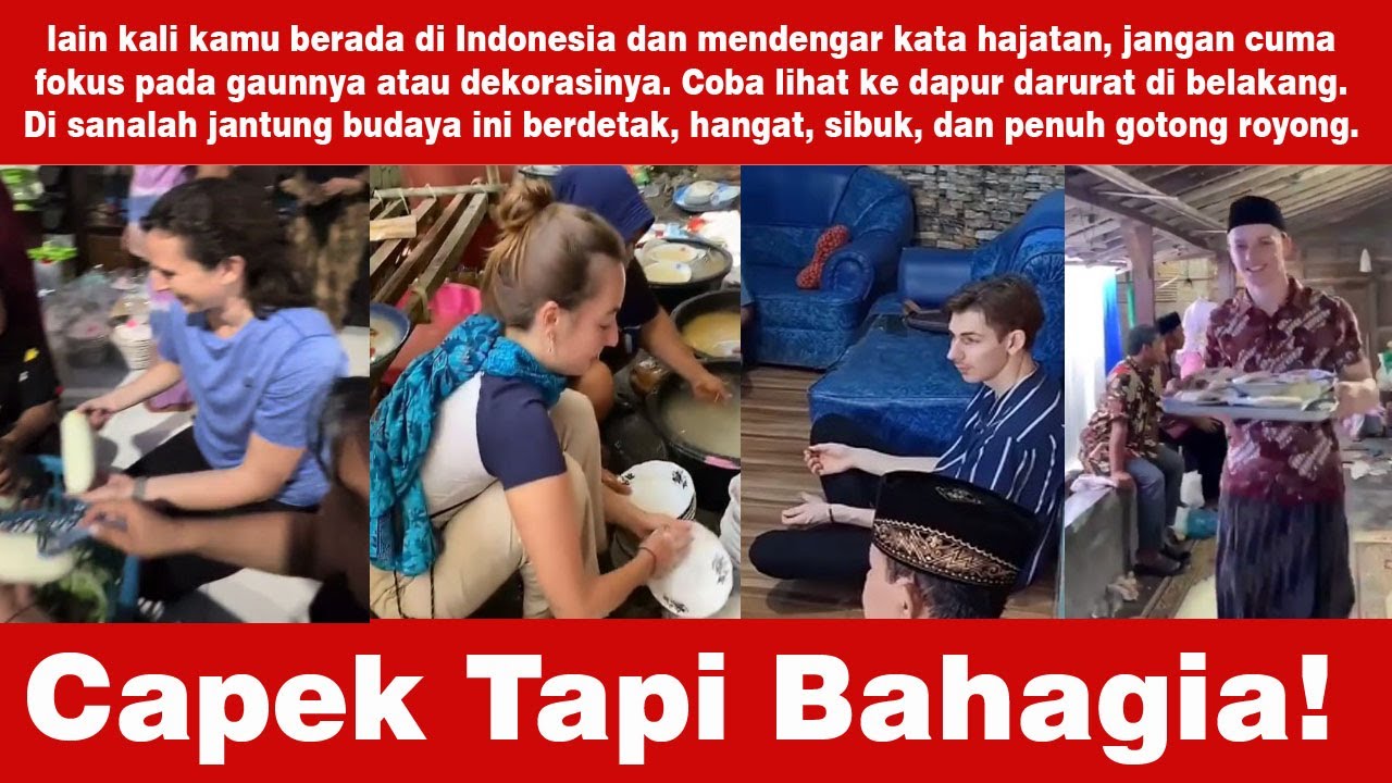 Bule Jadi Rewang!! Lihat Gimana Mereka Takjub Sama Gotong Royong Warga!