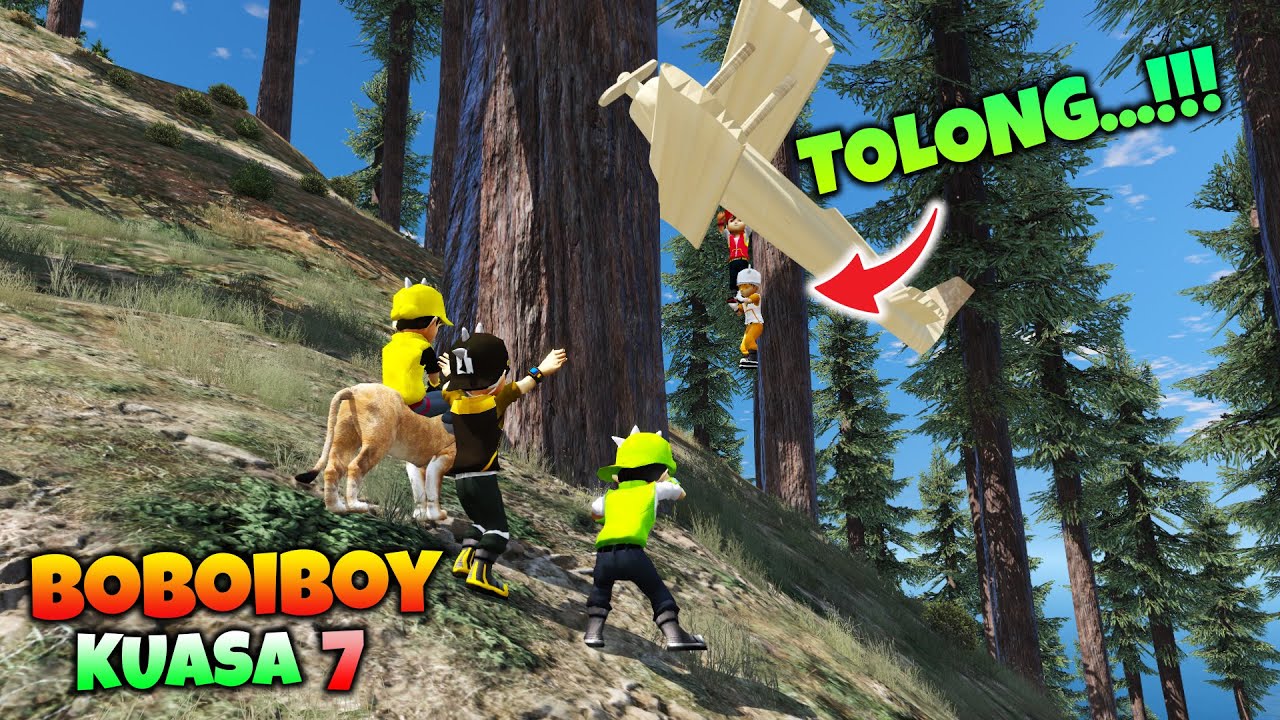 GTA 5 MOD BOBOBIOY KUASA 7 - MENYELAMATKAN BOBOIBOY API DAN SOLAR