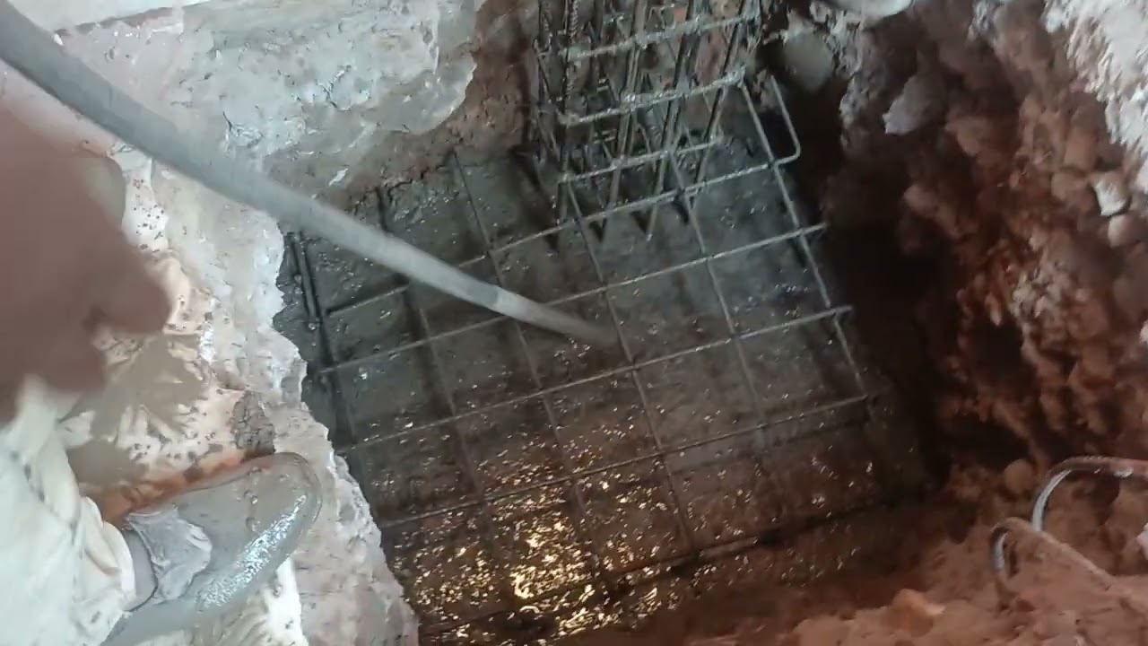 Column Footing ✅👍✔️ #column #columnconstruction #columnfooting #columnfoundation