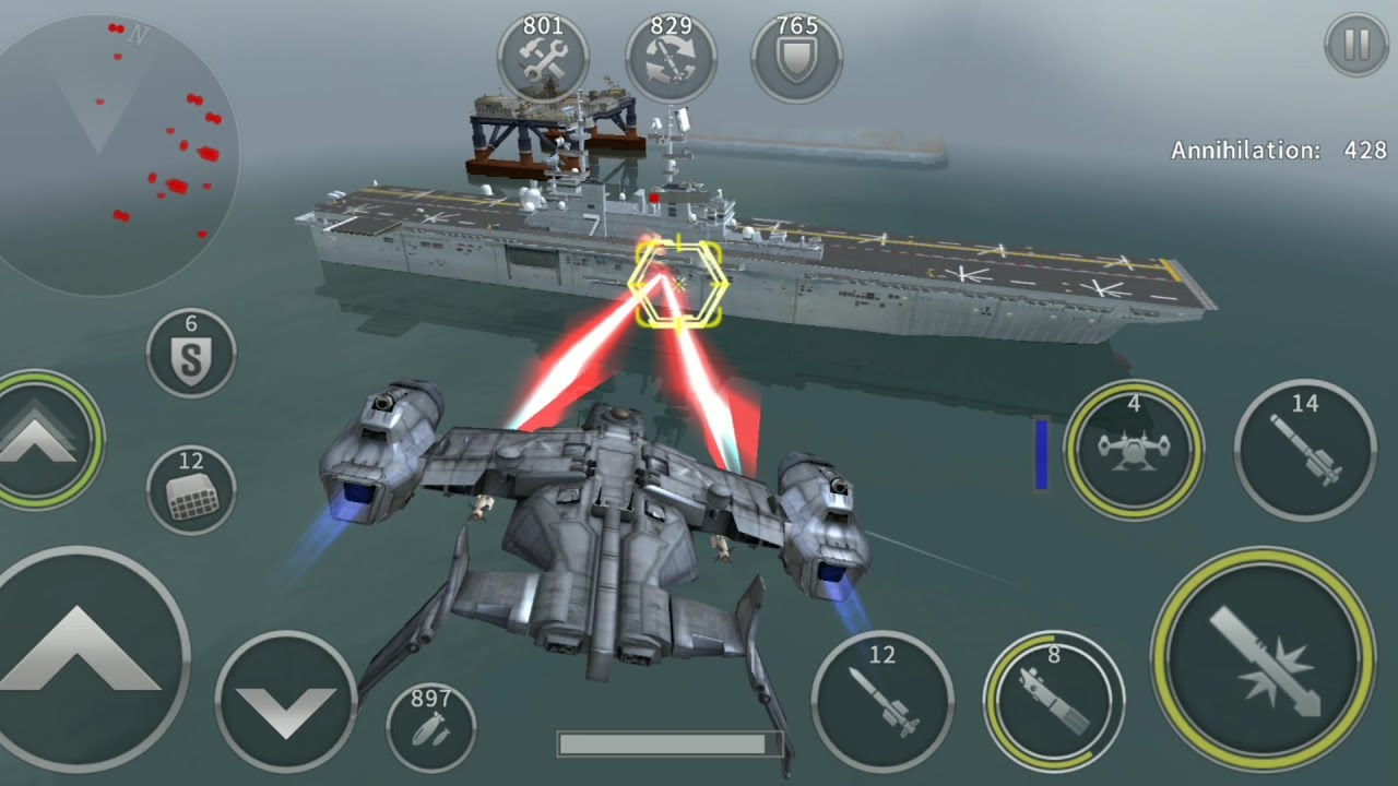 Gunship Battle: BEHEMOTH with Super Laser (3mission gameplay)..