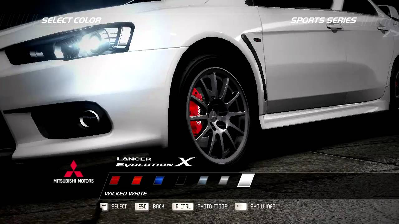 NFS Hot Pursuit - Presenting Mitsubishi Lancer Evo X - Sports Series