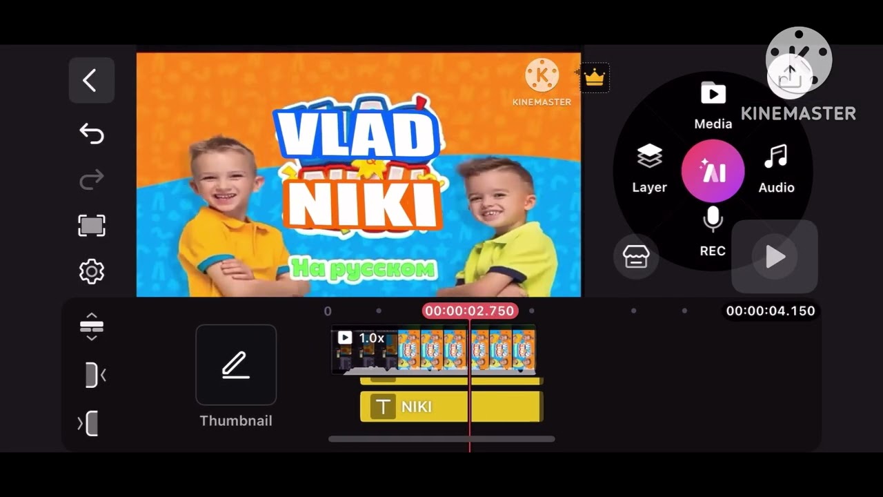 Vlad and Niki logo remake kinemaster speedrun 4.0x