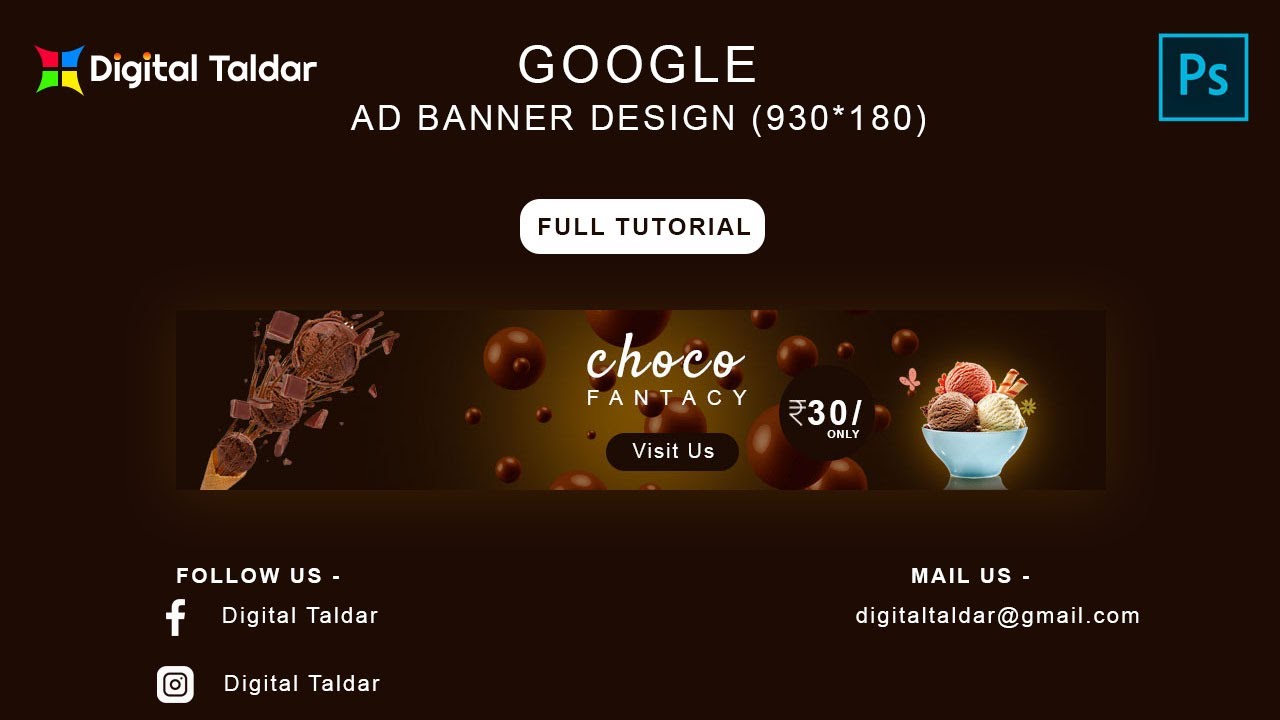 Google Display Ads Banner Design Tutorial in Photoshop cc