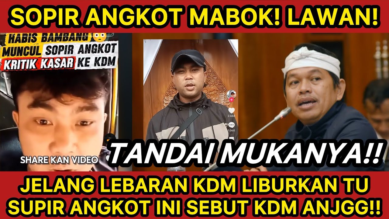 LAWAN! SUPIR ANGKOT INI SEBUT KDM ANJGG!! BUNTUT KEBIJAKAN KDM JELANG LEBARAN LIBURKAN ANGKOT!
